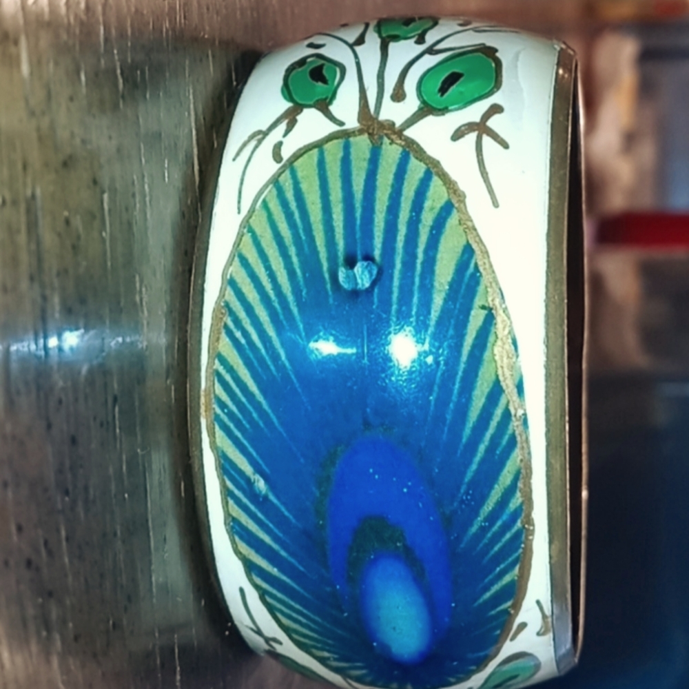 Vintage Peacock Motif Bangle Braclet